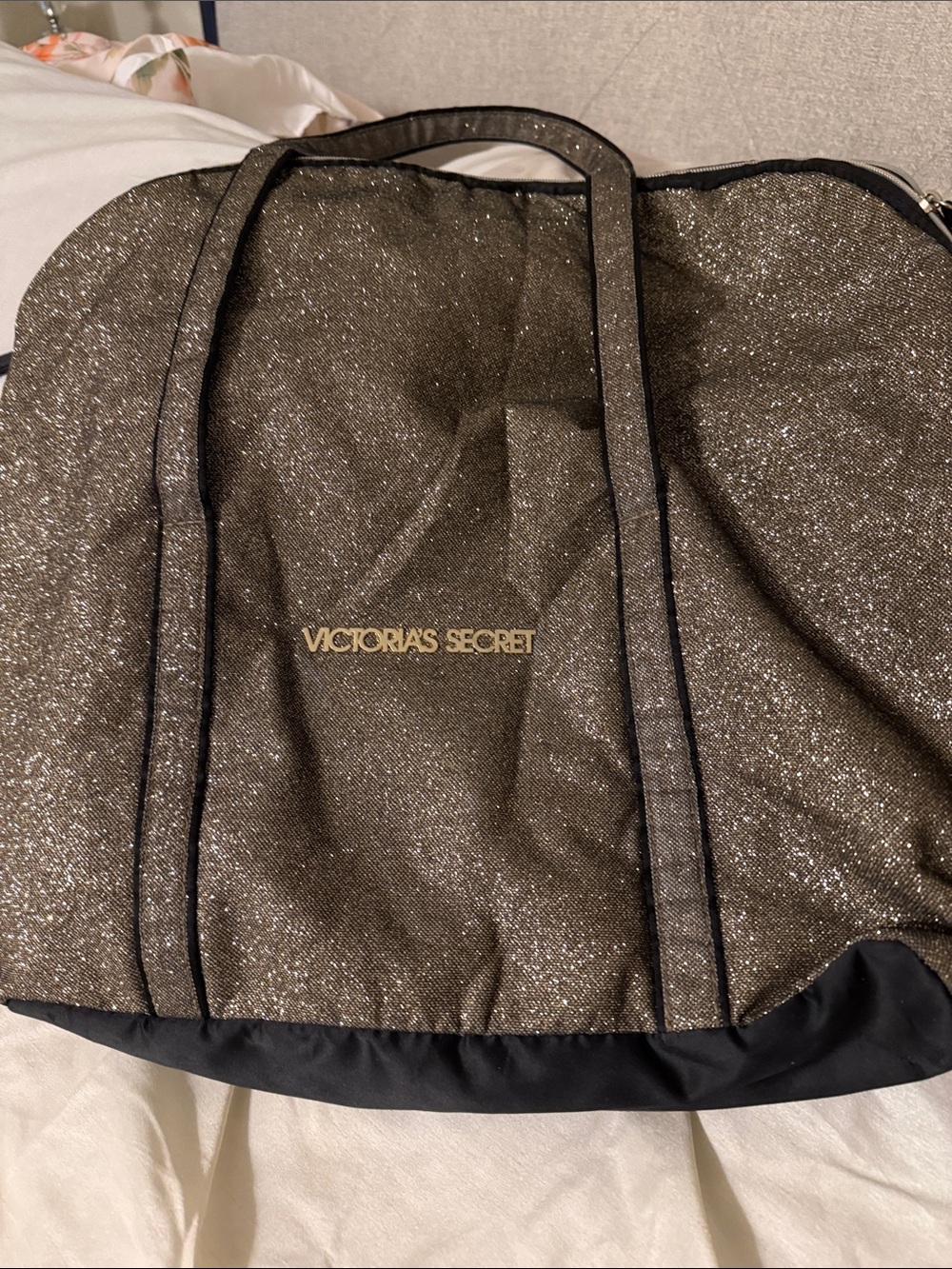 Victoria's Secret Sparkle Tote Bag in Metallic Bronze